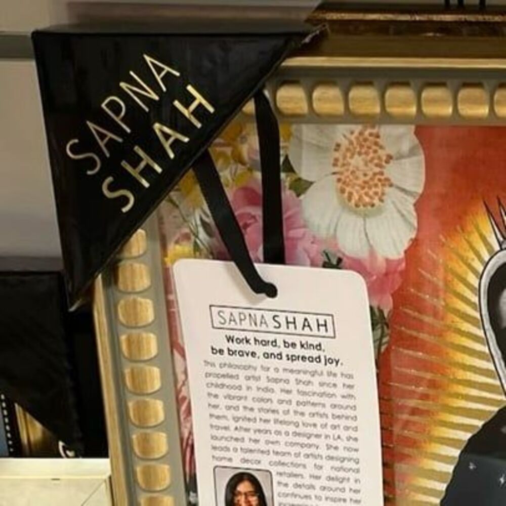 Sapna Shah Nuestra Señora de Guadalupe Gold Frame Art Print - Picture 2 of 2